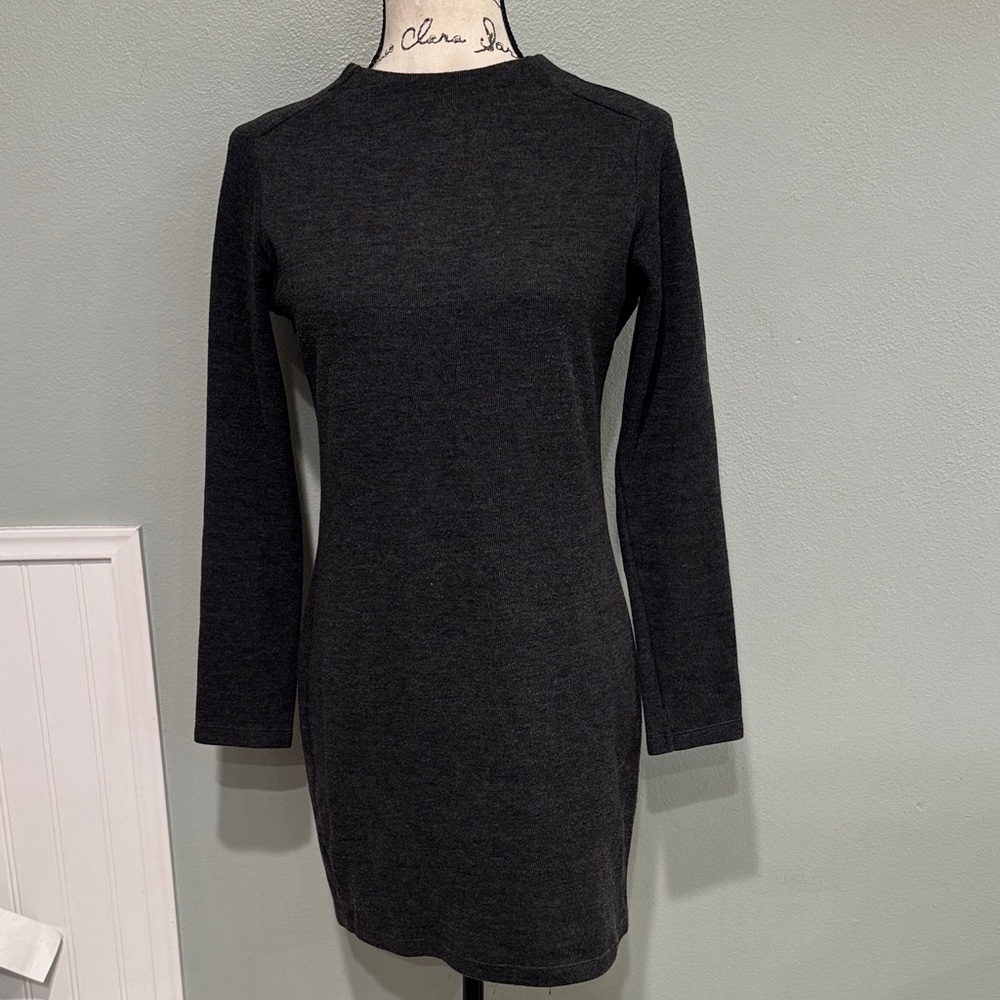 Zara Charcoal Long Sleeve mini  Dress